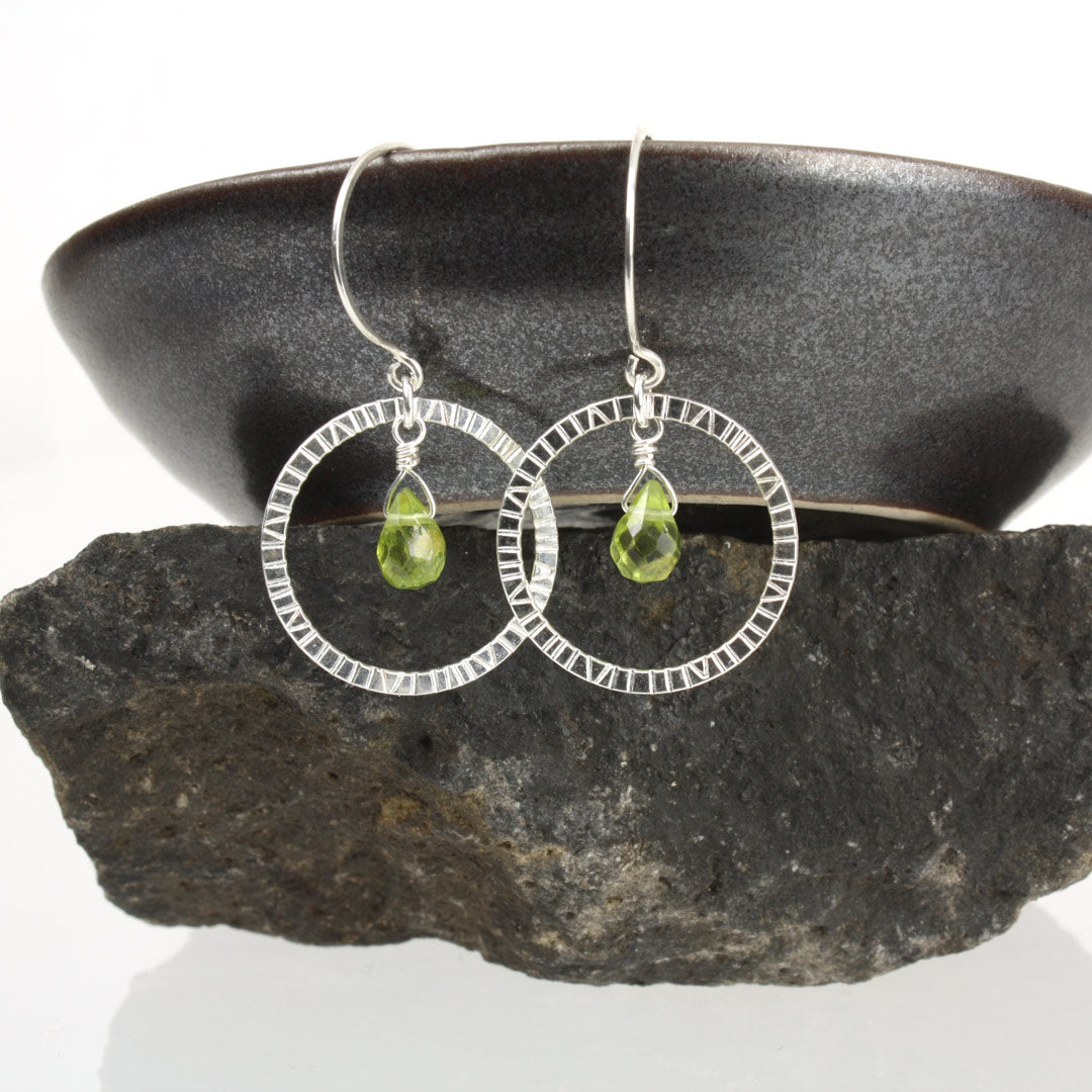 Navigator Earrings with Peridot