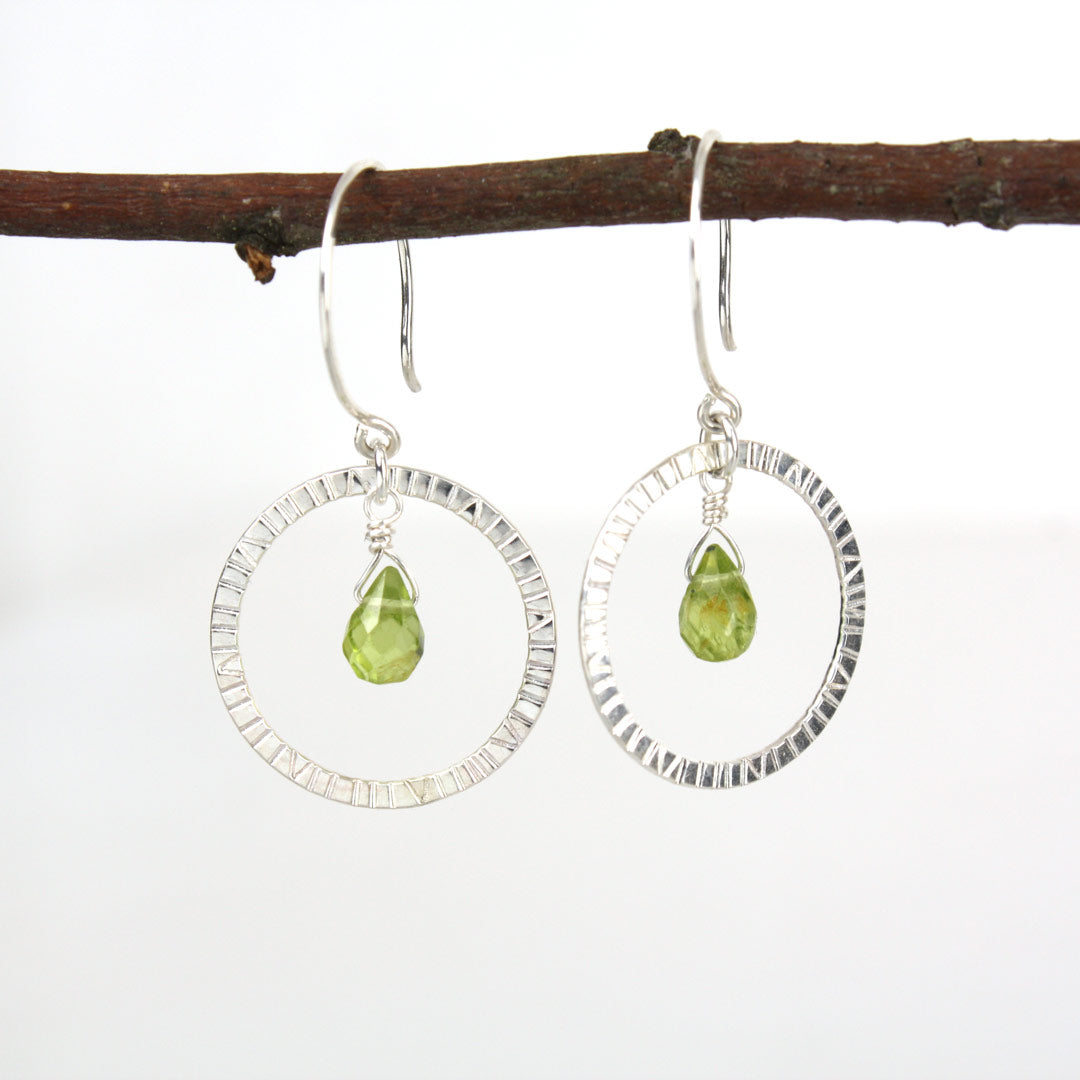 Navigator Earrings with Peridot