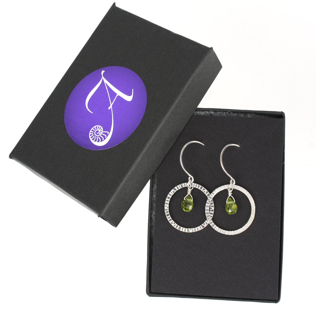 Navigator Earrings with Peridot