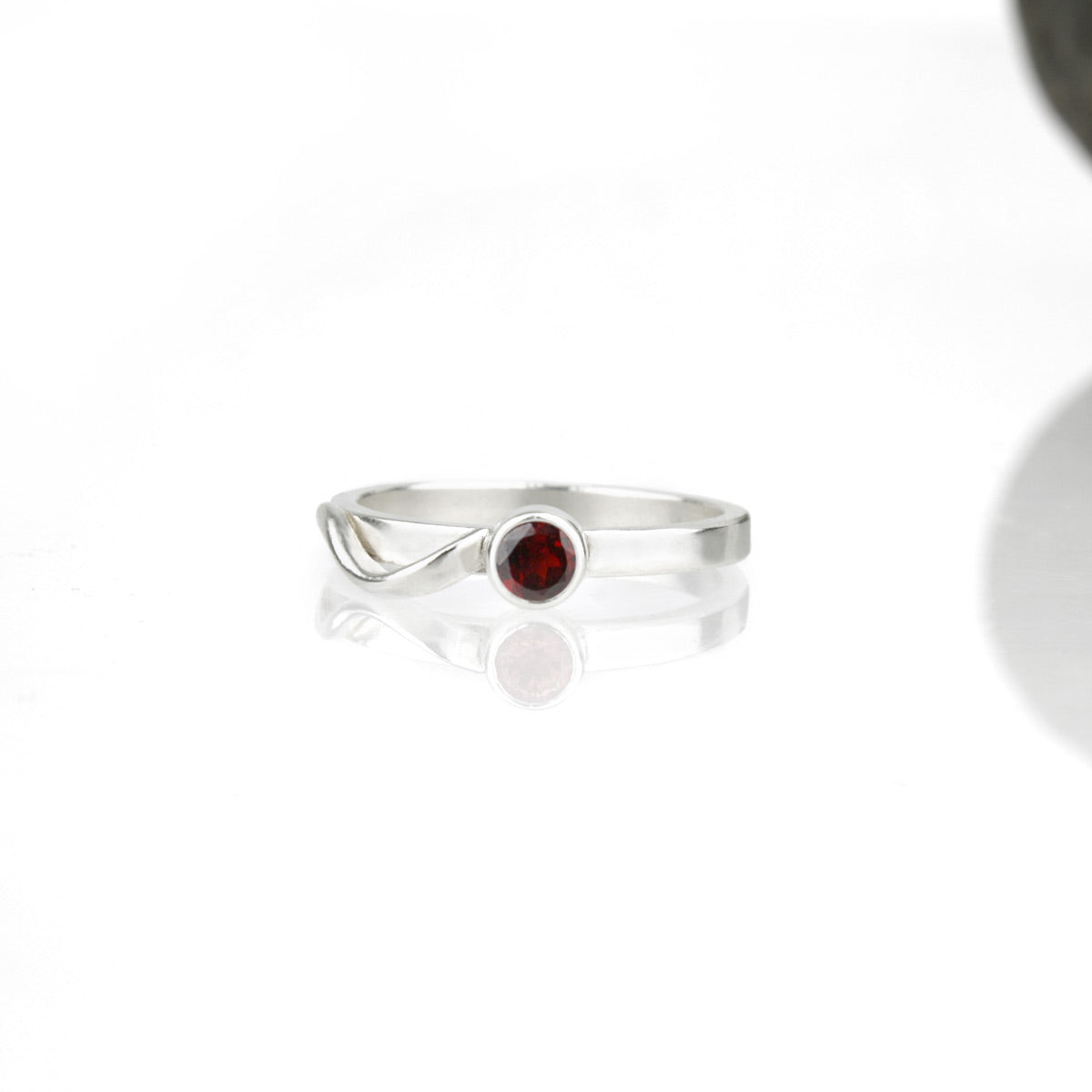 Cascade Ring with Garnet