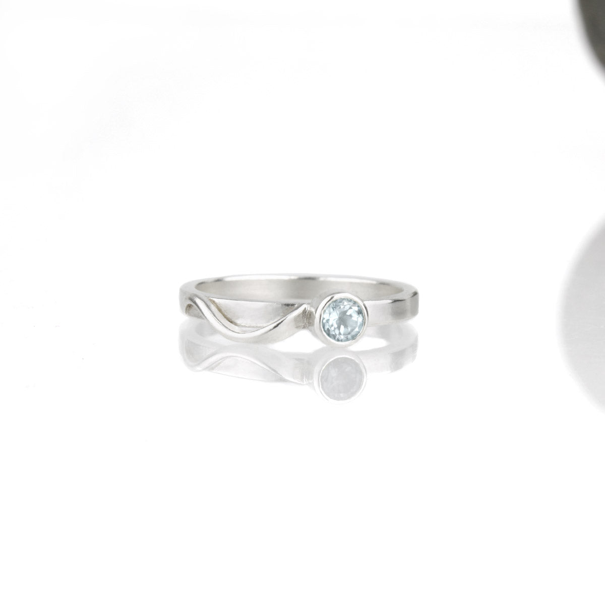 Cascade Ring with Sky Blue Topaz