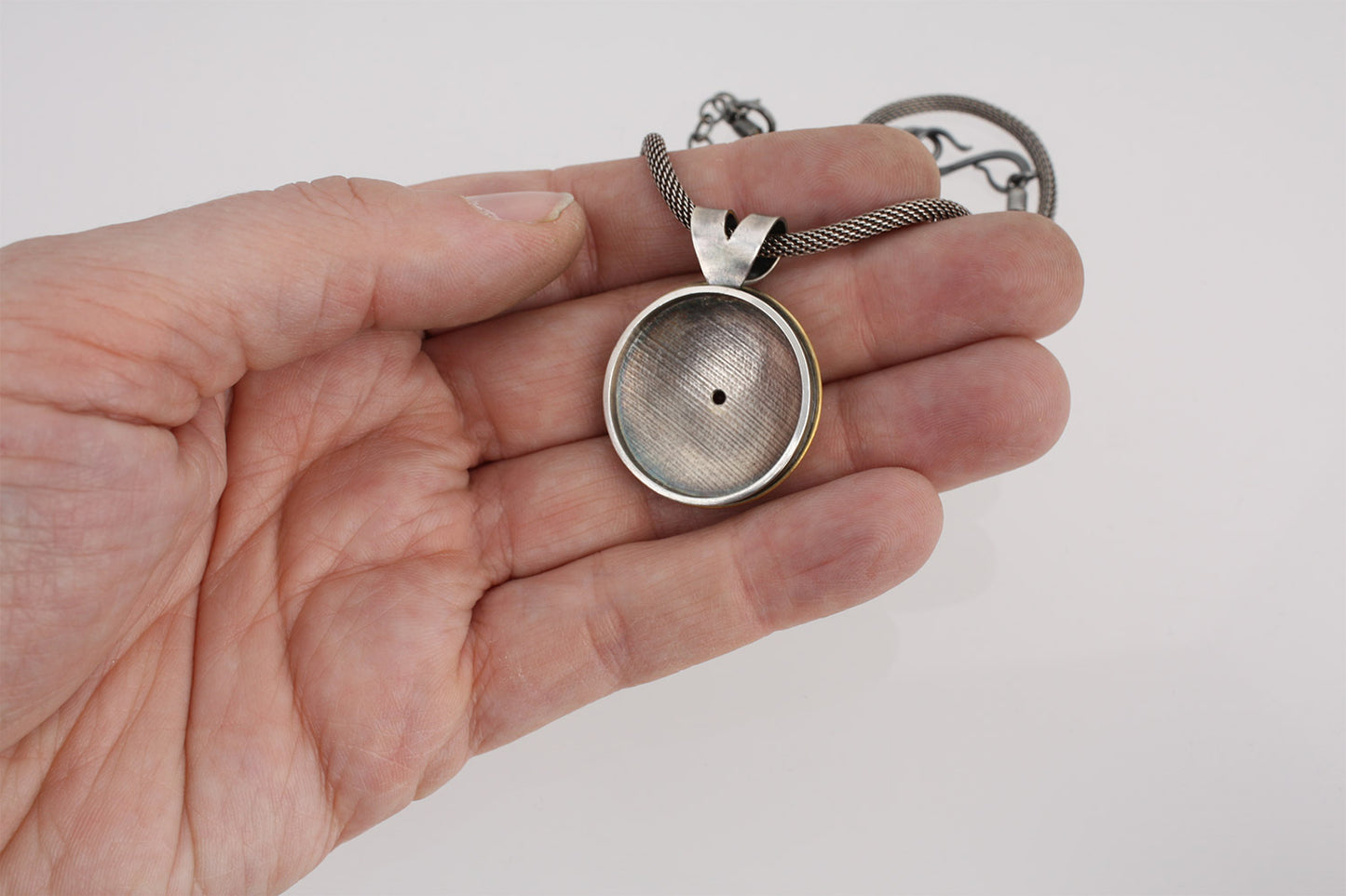 Spinner Medallion with Dark Red Garnet