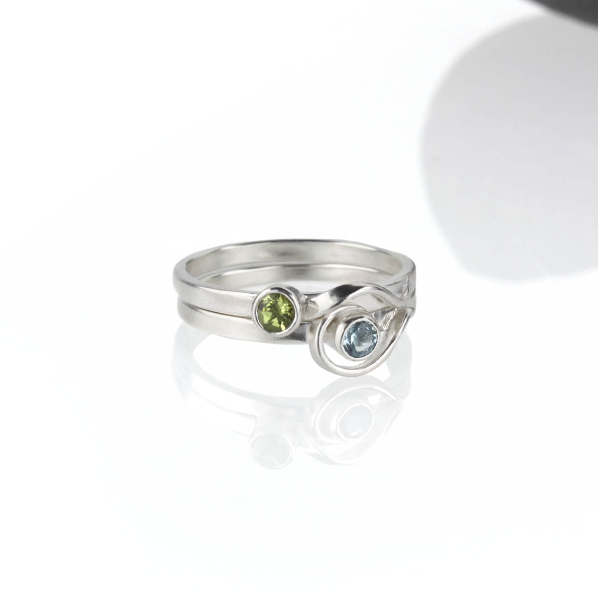 Spiral Ring with Peridot