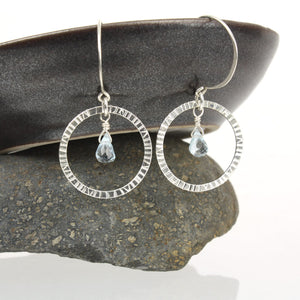Navigator Earrings with Blue Topaz