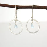 Navigator Earrings with Blue Topaz