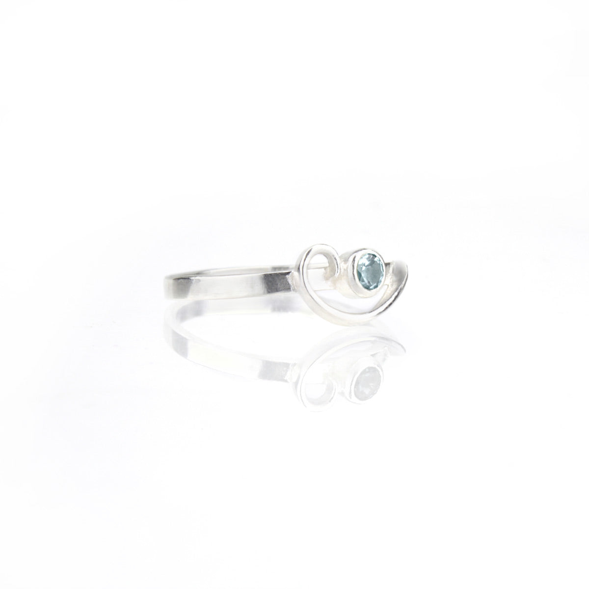 Arabesque Ring with Sky Blue Topaz