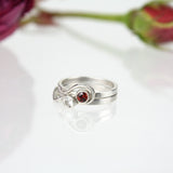 Cascade Ring with White Sapphire