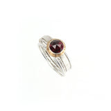 Compass Ring with Rose-cut Garnet