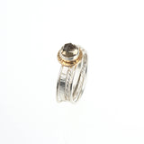 Compass Ring with Rose-cut Smokey Quartz