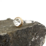 Compass Ring with Rose-cut White Topaz