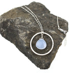 Navigator Necklace with Blue Chalcedony