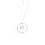 Navigator Necklace with Blue Chalcedony