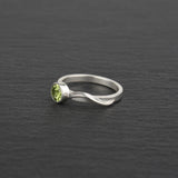 Stacking Rings with Peridot - Set of 4