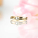 Rose-cut Diamond Set - 14k Yellow Gold