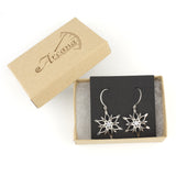 Snowflake Earrings with White CZ