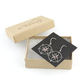 Snowflake Earrings with Rose Quartz