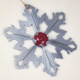 Snowflake Ornament with Carnelian