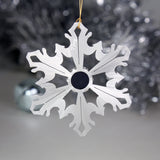 Snowflake Ornament with Black Onyx