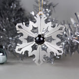 Snowflake Ornament with Black Onyx