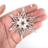 Snowflake Brooch with Black Onyx