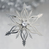 Snowflake Brooch with White CZ