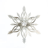 Snowflake Brooch with White CZ