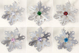 Snowflake Earrings with Blue CZ