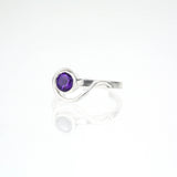 Spiral Ring with 5mm Amethyst