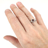 Spiral Ring with 5mm Garnet