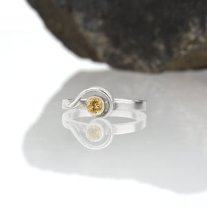 Spiral Ring with Citrine