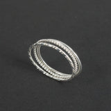 Stacking Rings with Garnet - Set of 4