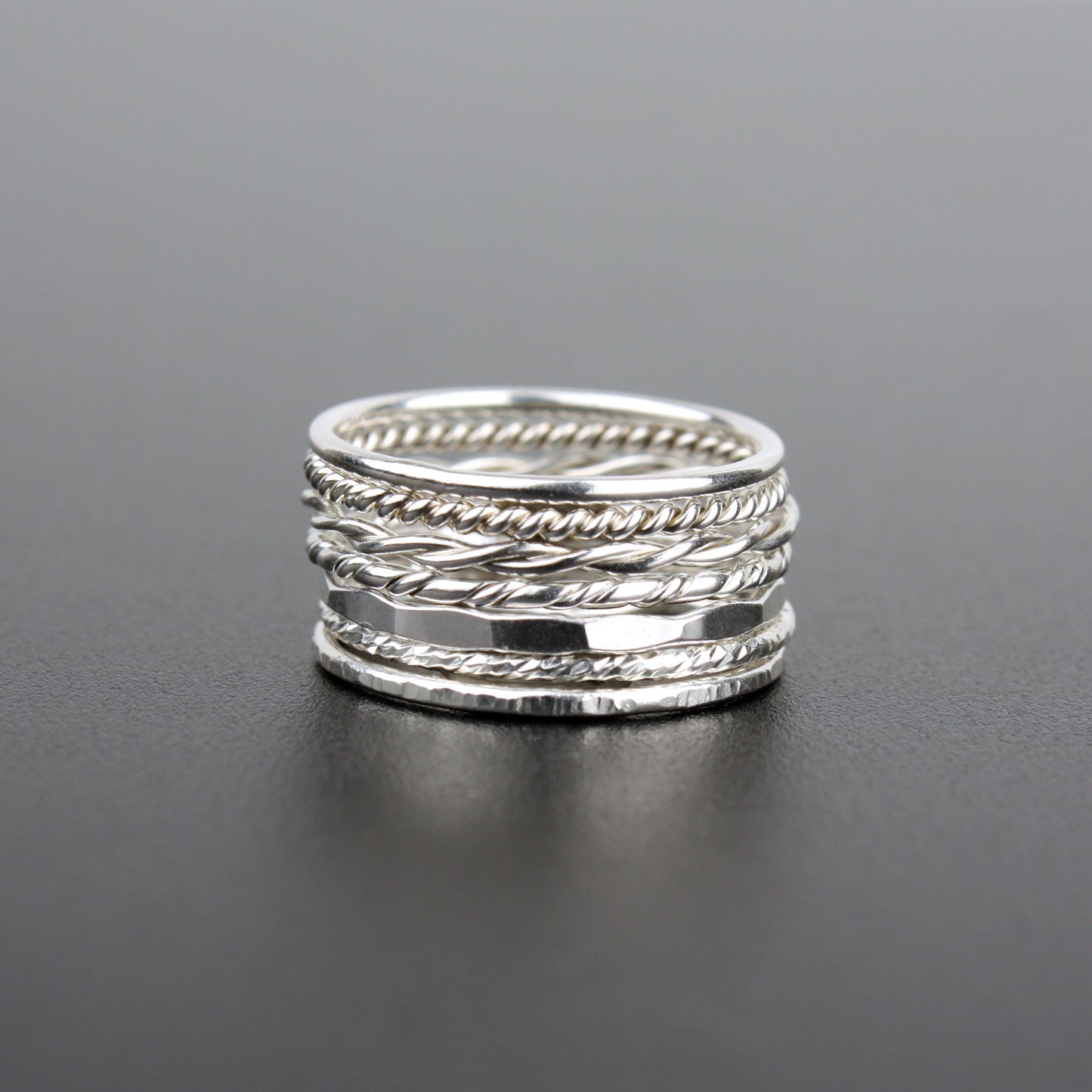 Silver Stacking Rings - Set of 3