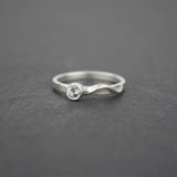 Cascade Ring with White Sapphire