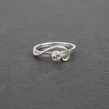 Arabesque Ring with White Sapphire