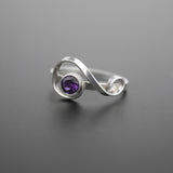 Treble Clef Ring - Amethyst (February Birthstone)