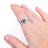 Treble Clef Ring - Amethyst (February Birthstone)