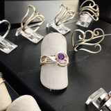 Treble Clef Ring - Amethyst (February Birthstone)