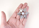 Snowflake Ornament with Blue Lace Agate