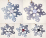 Snowflake Ornament with Blue Lace Agate