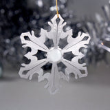 Snowflake Ornament with Mother of Pearl