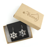Snowflake Earrings with White CZ