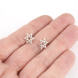 Mini Snowflake Post Earrings