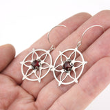 Snowflake Earrings with Cubic Zirconia